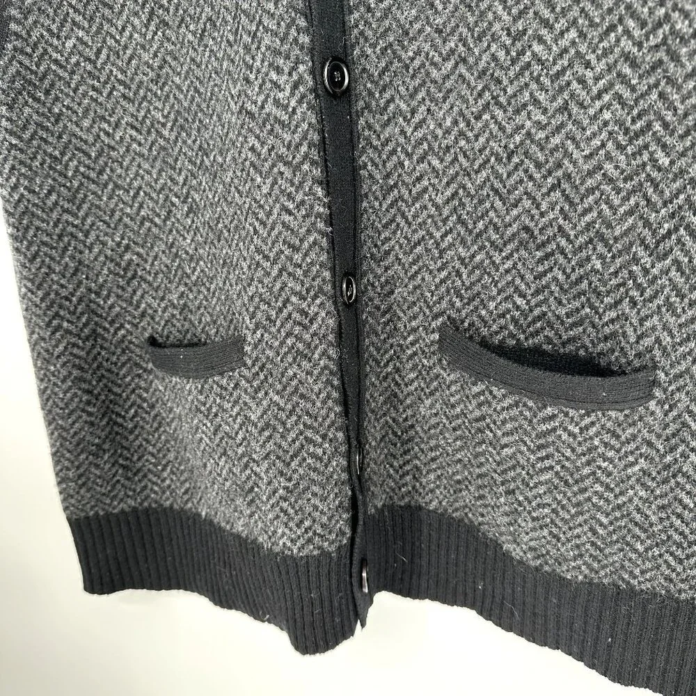 J.Crew Vintage Vest 100% Lambs Wool Size XL‎ Gray